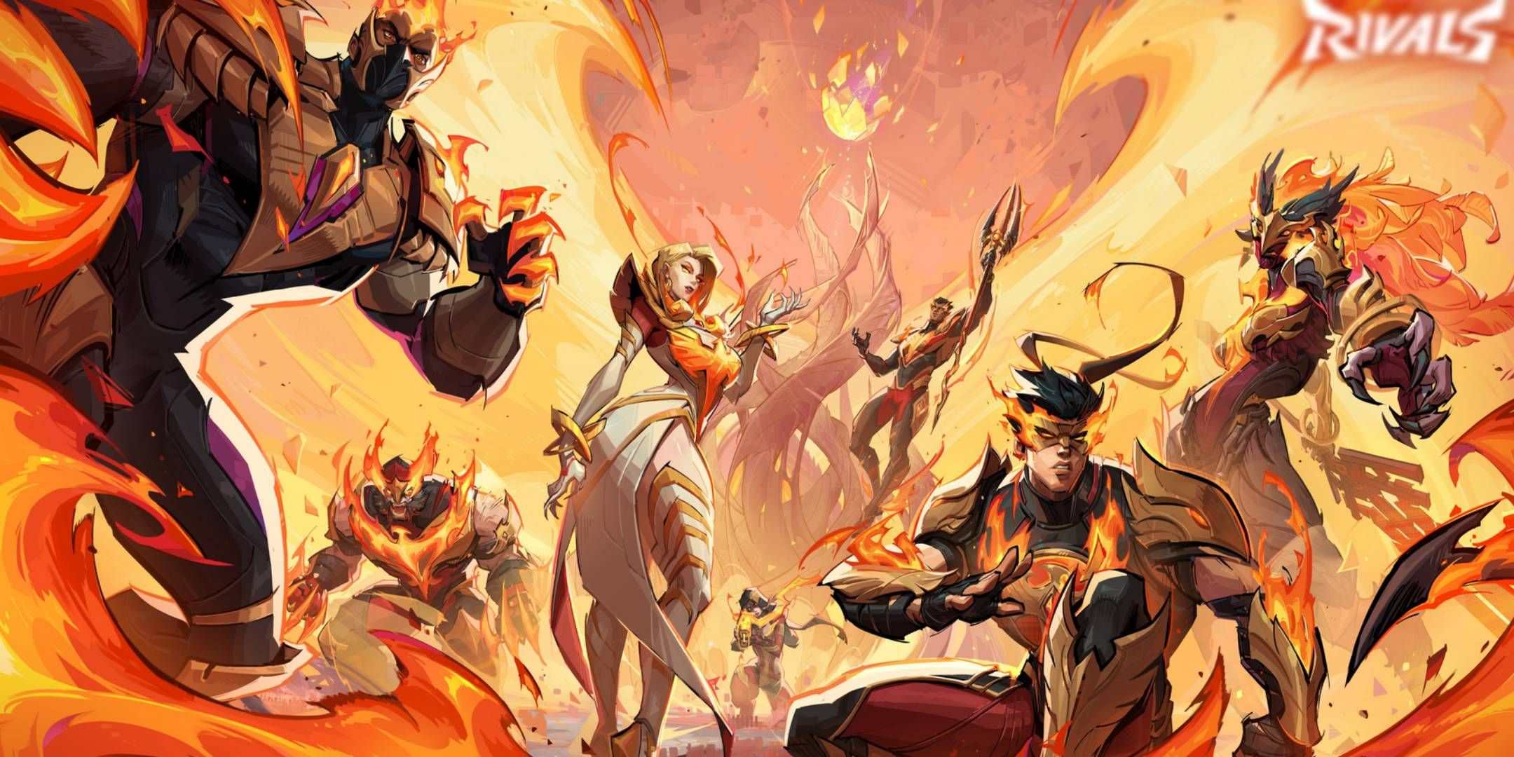 Marvel Rivals Phoenix Seven character skins from Season 3 with Iron Fist, Emma Frost, Wolverine, and more heroes.